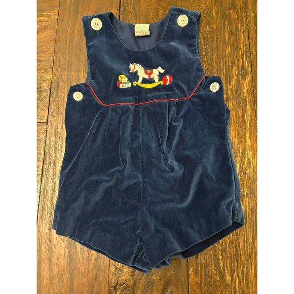 Other - Navy Velvet Romper 18m